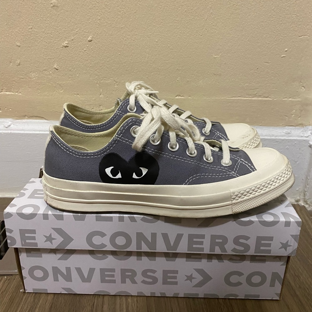 CDG Comme des garçon Grey Converse Great Condition W 7 M 5.5